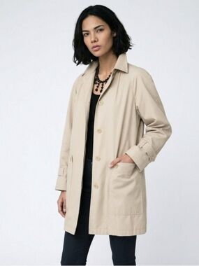 London Fog Beige Women's Short Trench Coat